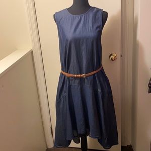 The Limited brand chambray belted dress